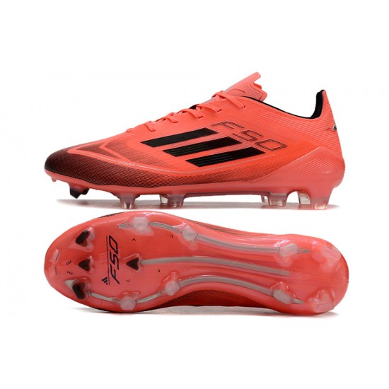 Alta calidad Adidas F50 ELITE FG Negro Rojo Hombre Zapatos De Futbol