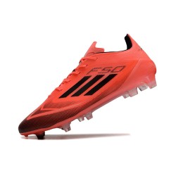 Adidas F50 ELITE FG Negro Rojo Hombre Zapatos De Futbol
