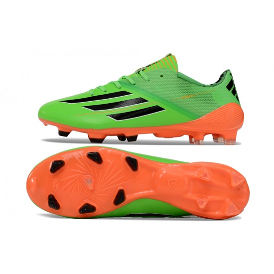 Alta calidad Adidas F50 ELITE FG Verde Naranja Zapatos De Futbol