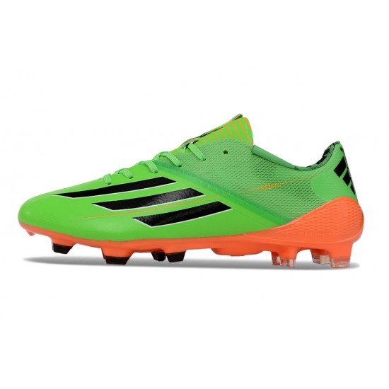 Alta calidad Adidas F50 ELITE FG Verde Naranja Zapatos De Futbol