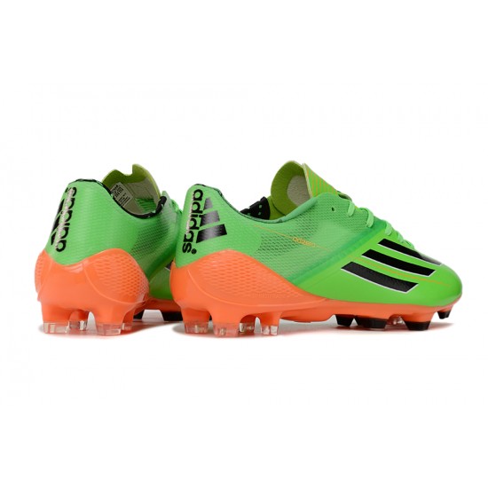 Alta calidad Adidas F50 ELITE FG Verde Naranja Zapatos De Futbol