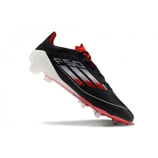 Mejor calidad  Adidas F50 ELITE FG Hombre Negro y Rojo Zapatos De Futbol