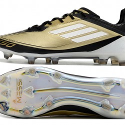 Adidas F50 ELITE FG Hombre Oro Negro Zapatos De Futbol