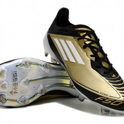 Adidas F50 ELITE FG Hombre Oro Negro Zapatos De Futbol