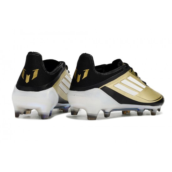 Tienda  Adidas F50 ELITE FG Hombre Oro Negro Zapatos De Futbol