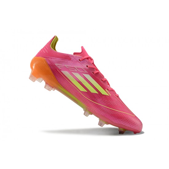 Alta calidad Adidas F50 ELITE FG Rosa y Naranja Hombre Zapatos De Futbol