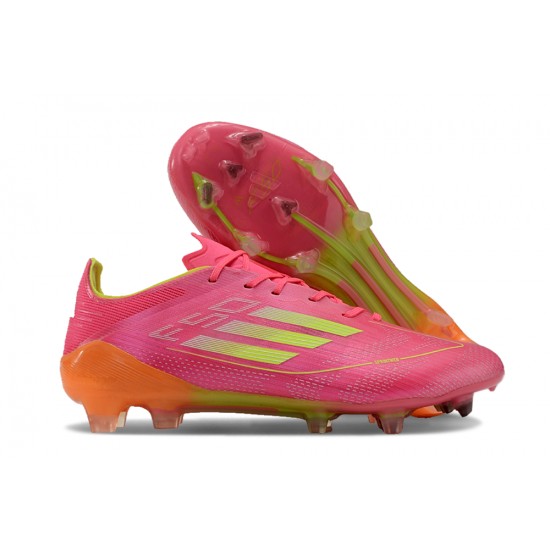 Alta calidad Adidas F50 ELITE FG Rosa y Naranja Hombre Zapatos De Futbol