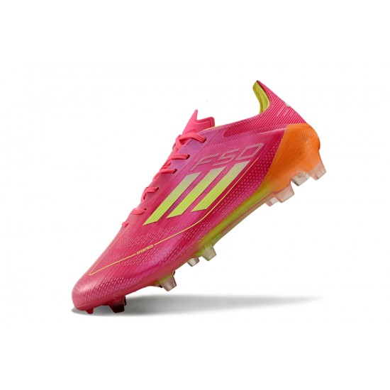 Alta calidad Adidas F50 ELITE FG Rosa y Naranja Hombre Zapatos De Futbol