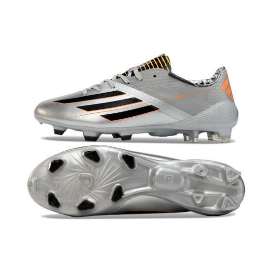 Calidad superior  Adidas F50 ELITE FG Plata y Negro Zapatos De Futbol