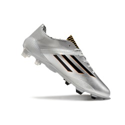 Adidas F50 ELITE FG Plata y Negro Zapatos De Futbol