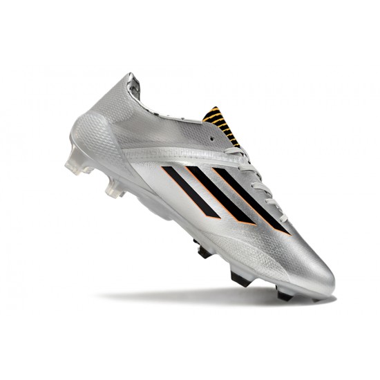 Calidad superior  Adidas F50 ELITE FG Plata y Negro Zapatos De Futbol