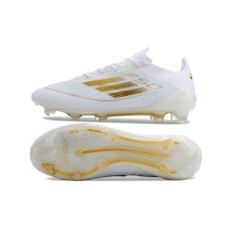 Adidas F50 ELITE FG Blanco Oro Hombre Zapatos De Futbol
