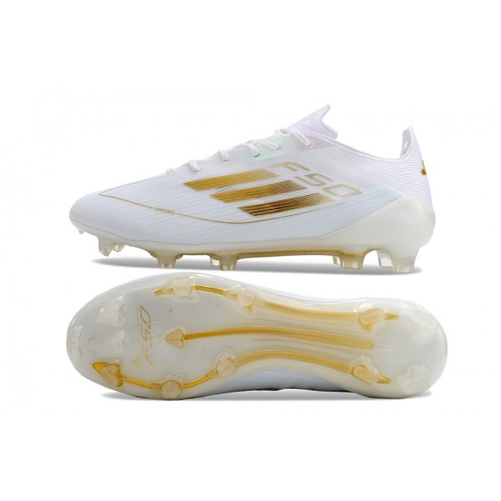 Descubrir  Adidas F50 ELITE FG Blanco Oro Hombre Zapatos De Futbol