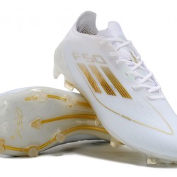 Adidas F50 ELITE FG Blanco Oro Hombre Zapatos De Futbol