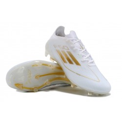 Adidas F50 ELITE FG Blanco Oro Hombre Zapatos De Futbol