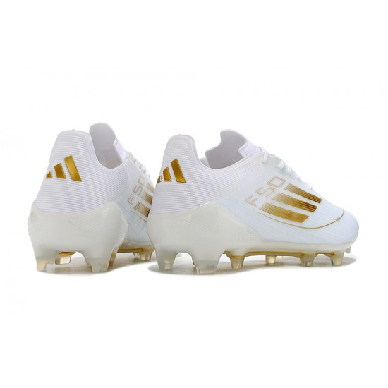 Descubrir  Adidas F50 ELITE FG Blanco Oro Hombre Zapatos De Futbol