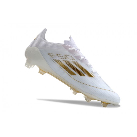 Descubrir  Adidas F50 ELITE FG Blanco Oro Hombre Zapatos De Futbol