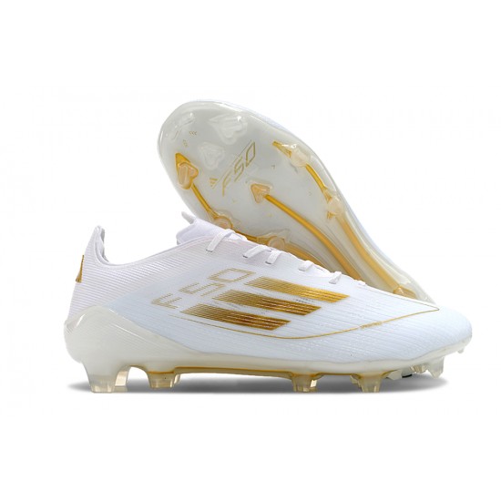 Descubrir  Adidas F50 ELITE FG Blanco Oro Hombre Zapatos De Futbol