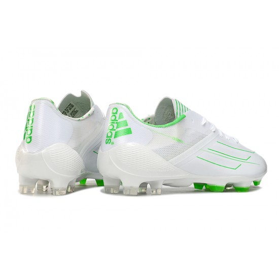 Calidad superior  Adidas F50 ELITE FG Blanco Verde Low cut Zapatos De Futbol