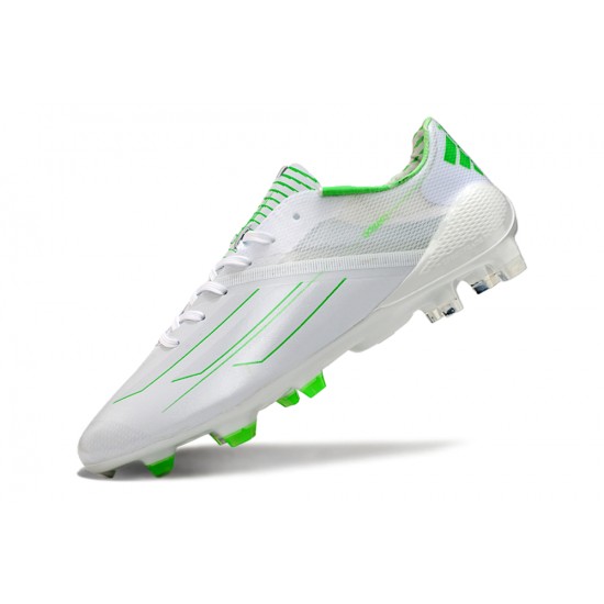 Calidad superior  Adidas F50 ELITE FG Blanco Verde Low cut Zapatos De Futbol