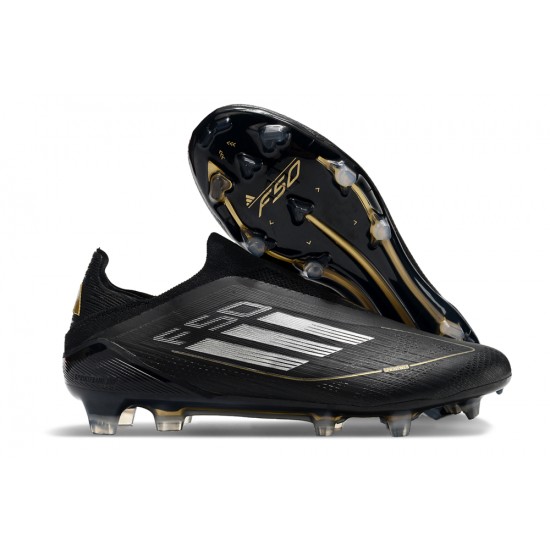 Tienda  Adidas F50 Elite Laceless FG Negro y Oro Hombre Zapatos De Futbol
