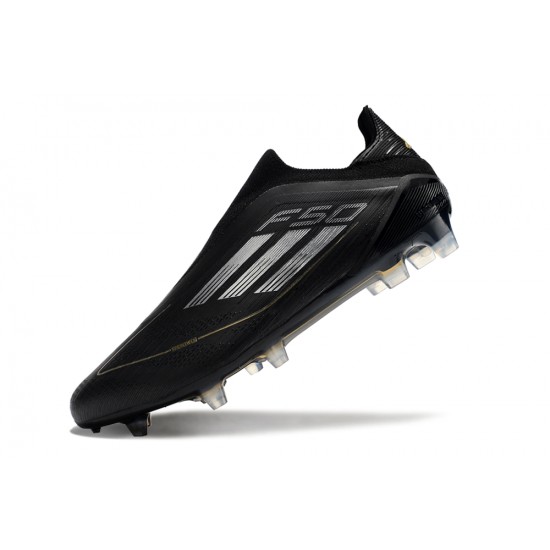 Tienda  Adidas F50 Elite Laceless FG Negro y Oro Hombre Zapatos De Futbol