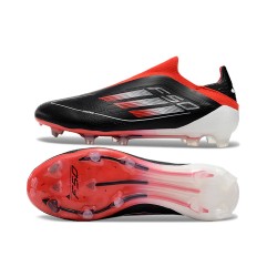 Adidas F50 Elite Laceless FG Negro y Rojo Low cut Zapatos De Futbol