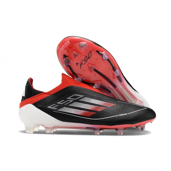 Comprar  Adidas F50 Elite Laceless FG Negro y Rojo Low cut Zapatos De Futbol