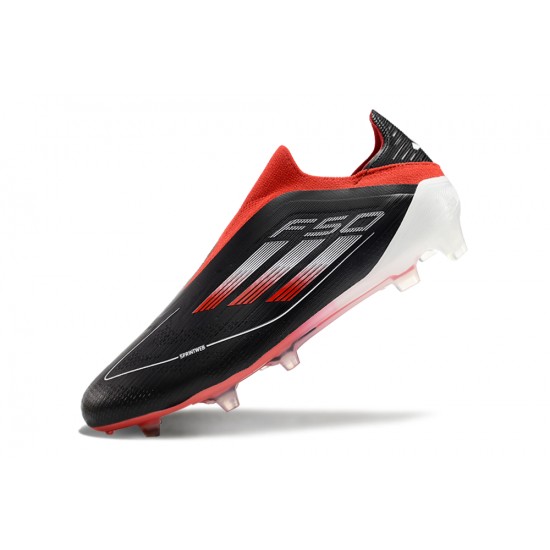 Comprar  Adidas F50 Elite Laceless FG Negro y Rojo Low cut Zapatos De Futbol