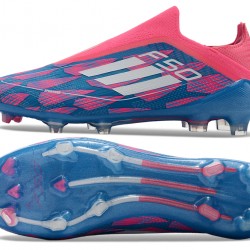 Adidas F50 Elite Laceless FG Azul Rosa Low cut Zapatos De Futbol