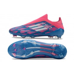 Adidas F50 Elite Laceless FG Azul Rosa Low cut Zapatos De Futbol