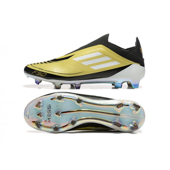 Descubrir  Adidas F50 Elite Laceless FG Oro Negro Zapatos De Futbol