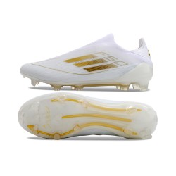 Adidas F50 Elite Laceless FG Low cut Blanco Oro Zapatos De Futbol