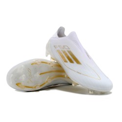 Adidas F50 Elite Laceless FG Low cut Blanco Oro Zapatos De Futbol
