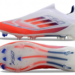 Adidas F50 Elite Laceless FG Naranja Blanco Hombre Zapatos De Futbol