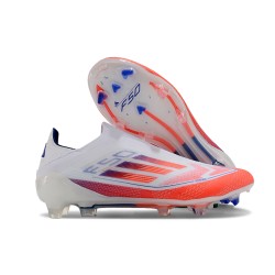 Adidas F50 Elite Laceless FG Naranja Blanco Hombre Zapatos De Futbol