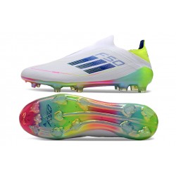 Adidas F50 Elite Laceless FG Blanco Low cut Zapatos De Futbol