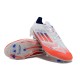 Calidad superior  Adidas F50 Elite Laceless FG Blanco y Naranja Hombre Zapatos De Futbol