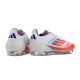 Calidad superior  Adidas F50 Elite Laceless FG Blanco y Naranja Hombre Zapatos De Futbol