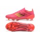Mejor calidad  Adidas F50 FG Rosa Rojo Hombre Low cut Zapatos De Futbol