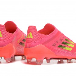 Adidas F50 FG Rosa Rojo Hombre Low cut Zapatos De Futbol