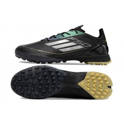 Adidas F50 PRO TF Negro Oro Zapatos De Futbol
