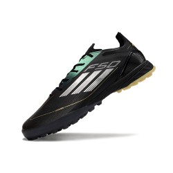 Adidas F50 PRO TF Negro Oro Zapatos De Futbol
