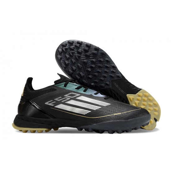 Calidad superior  Adidas F50 PRO TF Negro Oro Zapatos De Futbol