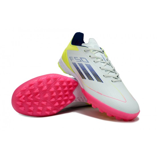 Calidad superior  Adidas F50 PRO TF Rosa Blanco Zapatos De Futbol