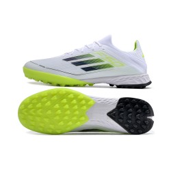 Adidas F50 PRO TF Blanco Verde Zapatos De Futbol