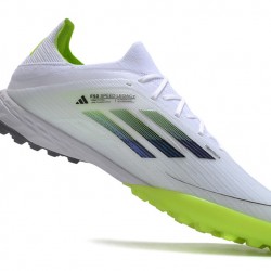 Adidas F50 PRO TF Blanco Verde Zapatos De Futbol