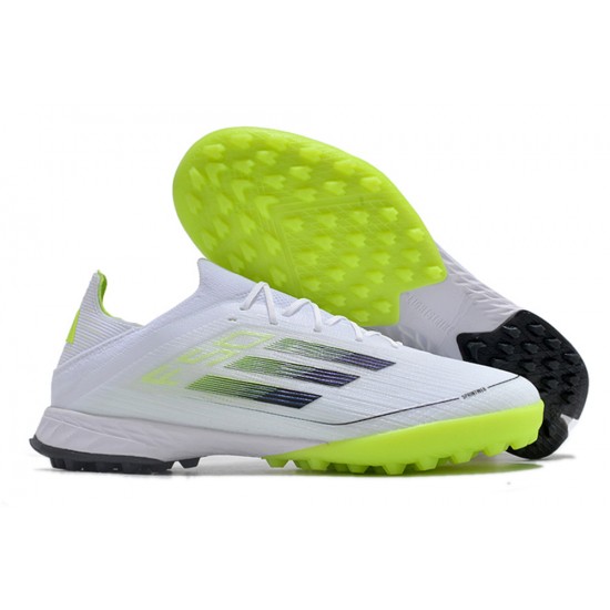 Alta calidad Adidas F50 PRO TF Blanco Verde Zapatos De Futbol