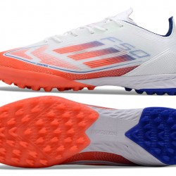 Adidas F50 PRO TF Blanco Naranja Hombre Zapatos De Futbol