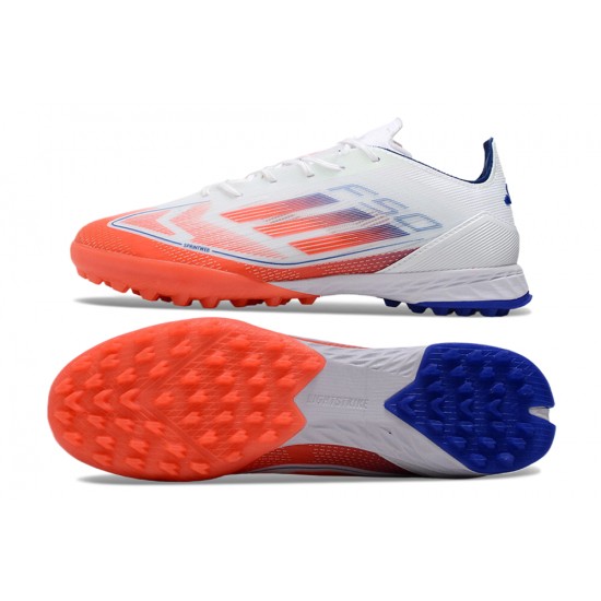 Explorar  Adidas F50 PRO TF Blanco Naranja Hombre Zapatos De Futbol